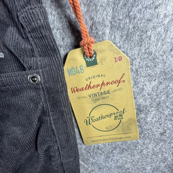 Weatherproof Vintage Mens Iron Gray 38x32 Corduroy 5 Pocket Straight Fit Pants - Picture 5 of 16